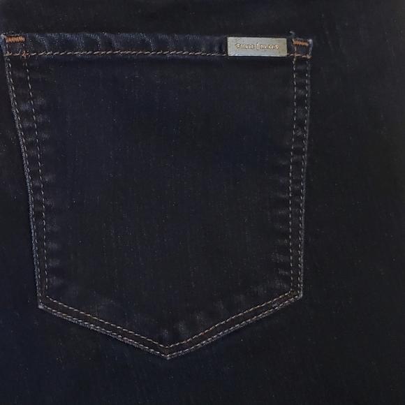 White House Black Market Dark Blue Denim Cropped Skinny Stretch Jeans Size XS - Picture 2 of 6